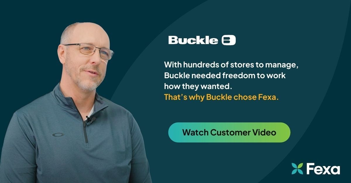 With hundreds of stores to manage, Buckle needed freedom to work how they wanted, without being boxed in by rigid systems and vendor delays. That’s why Buckle chose Fexa.