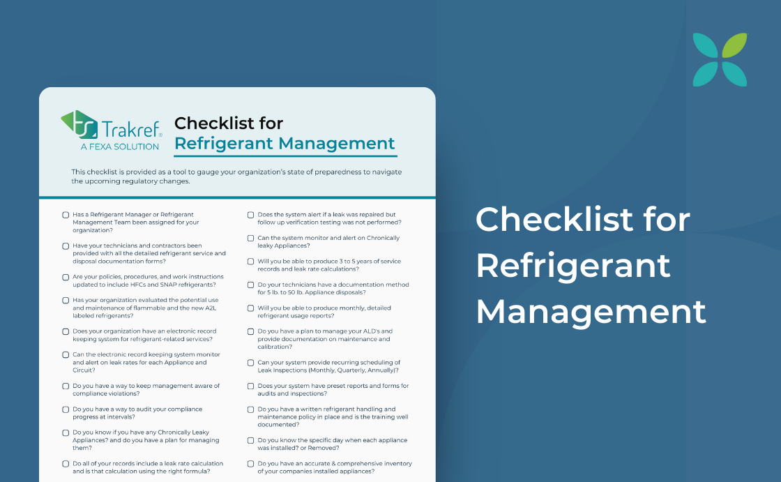 Fexa | White Paper | Checklist for Refrigerant Management